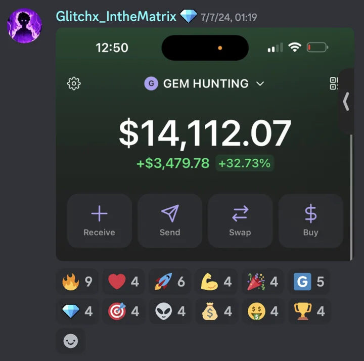 Gem Hunters member win screenshot